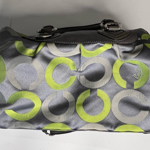 Coach Gray and Green Women's Bag - Picture 7 of 11